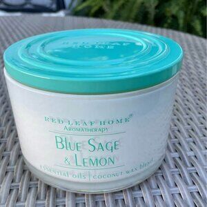 Red Leaf Home Aromatherapy 3 Wick Candle Blue Sage & Lemon